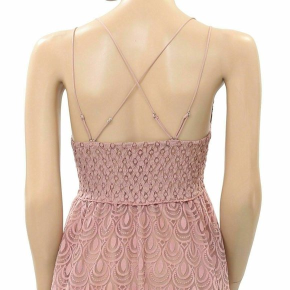 Free People FP One "Adella" Burnout Slip Mini Dress Lace Crochet XS New - Picture 8 of 9
